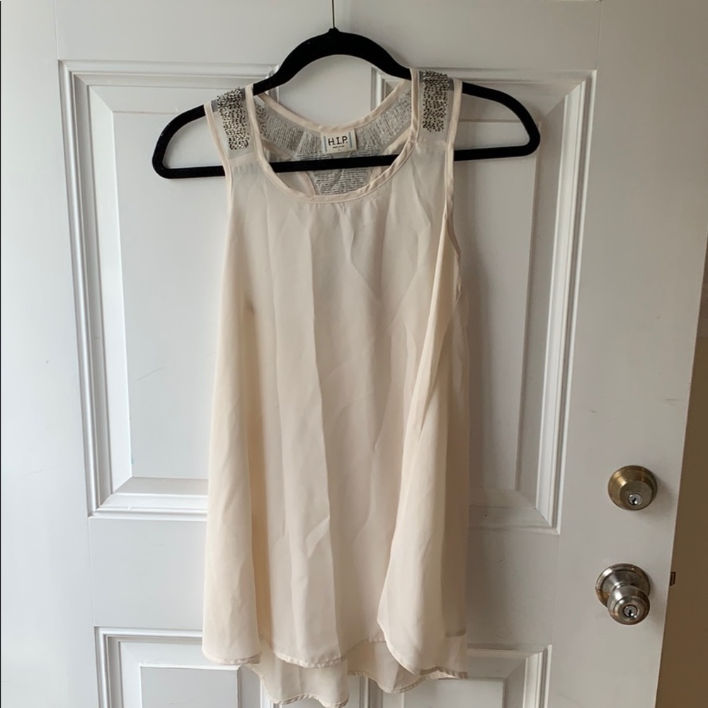 NWOT H.I.P woven sleeveless shirt